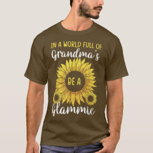 Die Sonnenblumen-Welt der Mütter voller Grandmas i T-Shirt