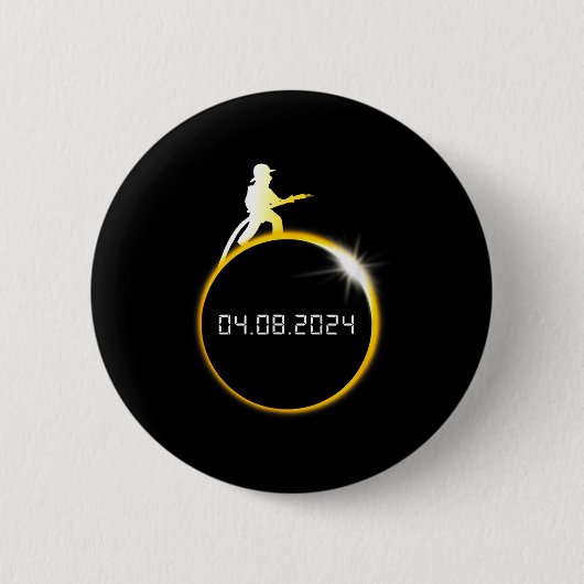 Die Sonnenfinsternis-Feuerwehrmann-Mond-Feuerwehrm Button (Vorderseite)