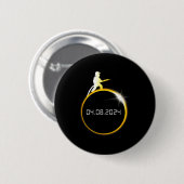 Die Sonnenfinsternis-Feuerwehrmann-Mond-Feuerwehrm Button (Vorne & Hinten)