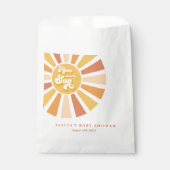 Die sonnengelbe Babydusche kommt hier. Geschenktütchen (Vorderseite)