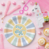 Die sonnengelbe Babydusche kommt hier. Pappteller (Party)