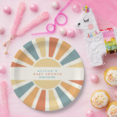 Die sonnengelbe Babydusche kommt hier. Pappteller (Party)