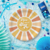 Die sonnengelbe Babydusche kommt hier. Pappteller (Party)