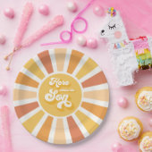 Die sonnengelbe Babydusche kommt hier. Pappteller (Party)