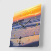 DIE SONNENKOPFER-ZUHAUSE QUADRATISCHE WANDUHR (Winkel)