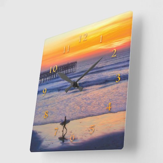 DIE SONNENKOPFER-ZUHAUSE QUADRATISCHE WANDUHR (Winkel)