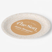 Die Sonnenschein-Dusche kommt von Son Boy Bay Pappteller (Schrägansicht)