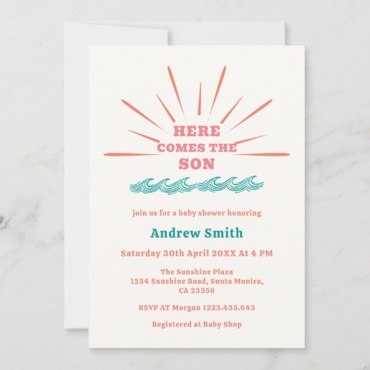 Die Sonnenschirme des Strandes kommen hier zur Son Einladung (Vorderseite)