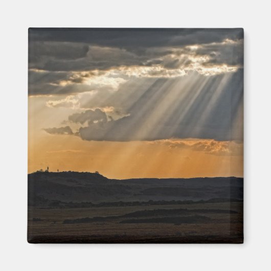 Die Sonnenstrahlen am Masai Mara. Magnet (Vorne)