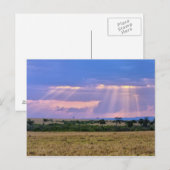 Die Sonnenstrahlen am Masai Mara. Postkarte (Vorne/Hinten)