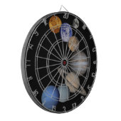 Die Sonnensystemstrecke unsere Planeten Dartscheibe (Vorderseite Links)