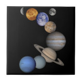 Die Sonnensystemstrecke unsere Planeten Fliese (Vorderseite)