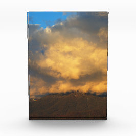 Die Sonnenuntergang-Wolkenexplosion Fotoblock