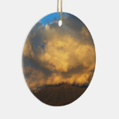 Die Sonnenuntergang-Wolkenexplosion Keramik Ornament (Rechts)