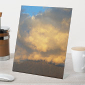 Die Sonnenuntergang-Wolkenexplosion Sockelschild (In Situ)