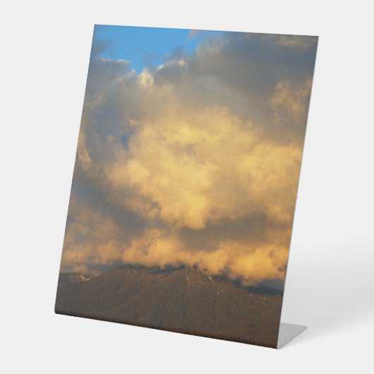 Die Sonnenuntergang-Wolkenexplosion Sockelschild (Vorderseite)