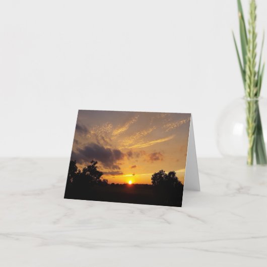 Die Sonnenuntergänge Feiertagskarte (Vorderseite)