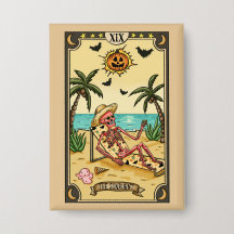 Die Sonnenverbrannte | Lustiger Tarot-Cad-Button