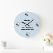 Die Sonnenzeit fliegt, wenn man Spaß hat Große Wanduhr (Zuhause)