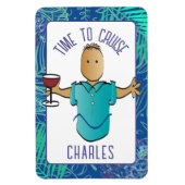 Die sonnige afrikanische Cartoon-Kreuzfahrt Magnet (Vertikal)