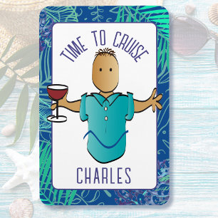 Die sonnige afrikanische Cartoon-Kreuzfahrt Magnet