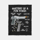 Die sonnige Anatomie einer Pew Pewer - Ammo Gun -  Fleecedecke (Vorderseite)