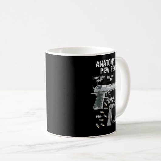 Die sonnige Anatomie einer Pew Pewer - Ammo Gun - Kaffeetasse (VorderseiteRechts)