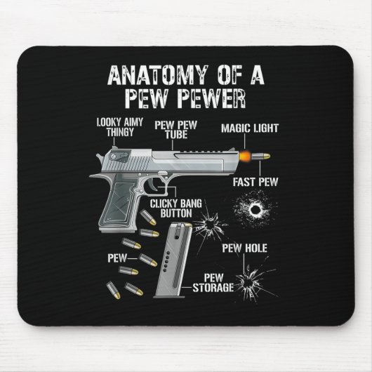 Die sonnige Anatomie einer Pew Pewer - Ammo Gun -  Mousepad (Vorne)