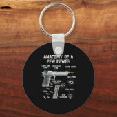 Die sonnige Anatomie einer Pew Pewer - Ammo Gun - Schlüsselanhänger (Vorderseite)