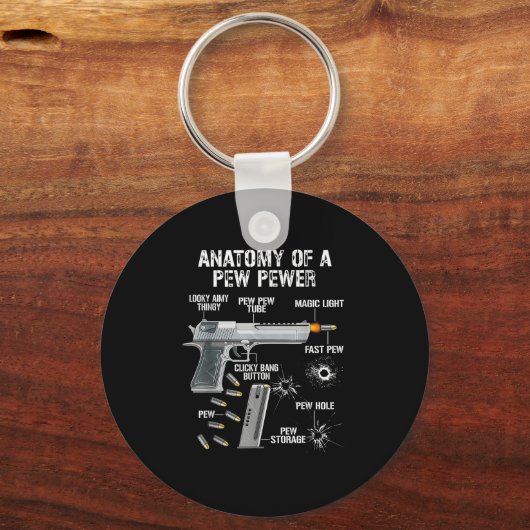 Die sonnige Anatomie einer Pew Pewer - Ammo Gun - Schlüsselanhänger (Vorderseite)