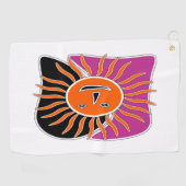 Die sonnige Aussicht auf das Golfhandtuch (Horizontal)