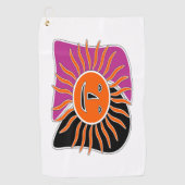 Die sonnige Aussicht auf das Golfhandtuch (Vorderseite)