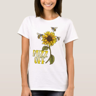 Die sonnige Biene liebt Wortkunst-Schwung T-Shirt