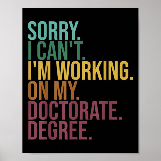 Die sonnige Dissertation , Entschuldigung, dass ic Poster (Vorne)