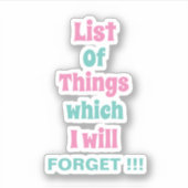 Die sonnige Erinnerung für vergessene Menschen ver Aufkleber (Vorderseite)