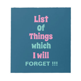 Die sonnige Erinnerung für vergessene Menschen ver Notizblock