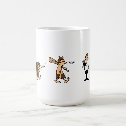 Die sonnige Evolution der Kaffeetrinker Kaffeetasse (Mittel)