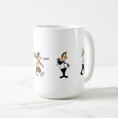 Die sonnige Evolution der Kaffeetrinker Kaffeetasse (VorderseiteRechts)