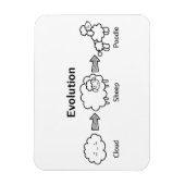 Die sonnige Evolution der Wolke in Schaf und Poodl Magnet (Vertikal)