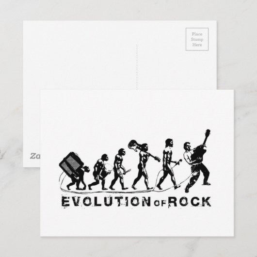 Die sonnige Evolution von Rock Postkarte (Vorne/Hinten)