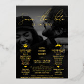 Die sonnige Hochzeit rettet das Datum Folieneinladung (Vorderseite)