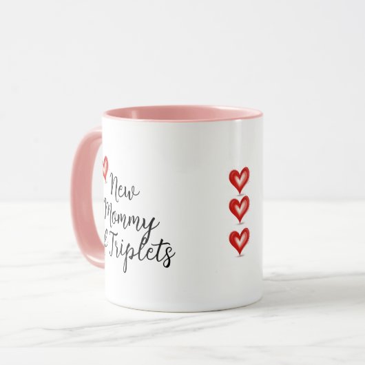 Die sonnige Junge Mutter der Triplets-Geschenke, B Tasse (Vorderseite Links)