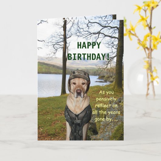 Die sonnige Karte für Jäger oder Militär von Freun (Gelbe Blume)