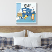 Die sonnige Katze bricht in den Raum, die Leinwand (Insitu (Schlafzimmer))