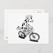 Die sonnige Kuh reitet mit dem Rad Postkarte (Vorne/Hinten)