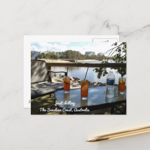 Die sonnige Küste Australiens gerade abkühlen Postkarte