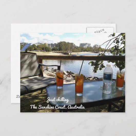 Die sonnige Küste Australiens gerade abkühlen Postkarte (Vorne/Hinten)