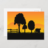Die sonnige Landschaft Postkarte (Vorne/Hinten)