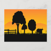 Die sonnige Landschaft Postkarte (Vorderseite)
