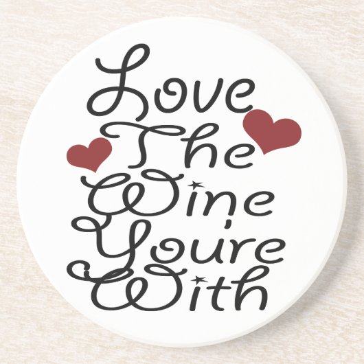 Die sonnige Liebe des Weins, mit dem Sie zusammen Getränkeuntersetzer (Vorne)